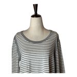 Neon Buddha Shirt Women Small Gray White‎ Striped Long Sleeve Tee Athleisure Photo 4