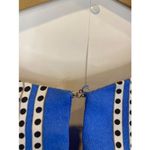 Taylor 14 Blue Striped V Neck Elbow Length Sleeve Tiered Maxi Dress EUC Photo 6