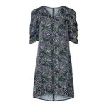 See By Chloe  Floral Puff Sleeve Shift Mini Dress Blue Green Size 34‎ or XS Photo 10