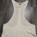Free People  Intimately Ivory T-Back Crop Muscle Cami Tank Top Size S Photo 2