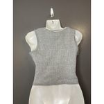 Bravo Tank Top Womens Medium Gray Ribbed Cropped 100% Cotton Shirt Casual Photo 3