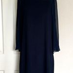 Alice + Olivia  Odette Flutter Sleeve Navy Dress Photo 1