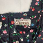 vintage women's XS small Saks Fifth Ave Young dimensions black floral tiered mid Photo 2