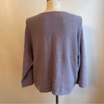 J.Jill Pure Lavender Dolman Knit Sweater Cotton Cashmere Kangaroo Pocket Medium Photo 3