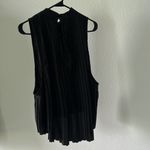 Nasty Gal Mock Neck Pleated Sleeveless Blouse Size M Photo 2