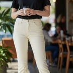 DL1961 NWT  DL 1961 Nina High Rise Jeans 34, IVORY Photo 0