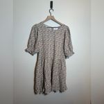 Natural Life  Blaire puff sleeve‎ mini dress Cream Ditsy Floral Photo 1