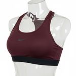 Nike  Dri Fit Maroon Black Racerback Medium Support Sports Bra Women's Size M Photo 4