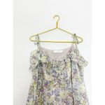 ASTR The Label Anastasia Cutout Mini Dress Small Ivory Lilac Floral Cottagecore Blue Photo 5