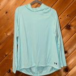 Under Armour  bright blue athletic hoodie pullover heat gear top Photo 0