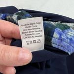 Adrianna Papell Blue Floral Contrasting Print Pleated Skirt Photo 7