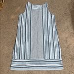 J. Jill Love Linen Nautical Multi Stripe Sleeveless Pullover Shift Dress Blue M Size M Photo 4