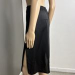 Vanity Fair Vintage Half Slip Skirt Black Size Small L Long Nylon Double Slits Photo 2