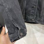 American Eagle  Women’s Black Denim Jacket Size Large Grunge Photo 1