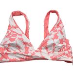 Raisin's Reversible Pink White Floral Bikini Swim Top Size L Photo 0