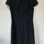 Maggy London silk dress size 10 black polka dots slip lined goth fairycore1920s Photo 0