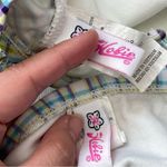 Hobie  Plaid Bikini halter tie womens Green Blue (small) swim retro beach summer Photo 2