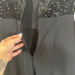 Eliza J  Black Sequin One Piece Zipper Back Pants Jumpsuit W/ Pockets Women Sz 4 Photo 8