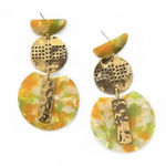 Serena  Multicolor Dangle Earrings with Gold Detail Special Events Feminine Photo 0