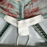 NWT Jonathan Simkhai Womens S Seafoam Floral Irena Rose 100% Silk Dress Tiered Green Photo 6