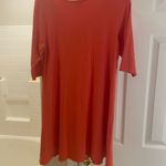 Eileen Fisher  size medium tunic dress top watermelon tangerine scoop neck Photo 2
