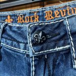 Rock Revival Blue Boot Cut Jeans cellne style designer jeans size 26 embellished Photo 8