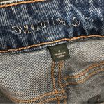 Target Wild Fable Blue Denim Mid Rise Cut Off Straight Leg Pants Jeans Photo 4