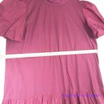 Eloquii New!   Maroon Dress‎ puff sleeve flounce hem size 28 Photo 5