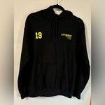 Team Juju Littsburg Black Graphic Unisex Hoodie Size S Yellow Photo 0