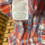 Terra & Sky  Blue And Red Plaid Top Size 2X Photo 6