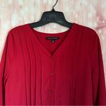 Zac and Rachel  Red Embroidered Hem Convertible Sleeve Blouse Photo 2