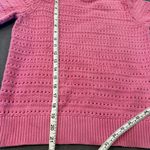 J.Crew  Size S Balloon Sleeve Pointelle crochet Sweater Baby Pink Cotton Blend. Photo 4