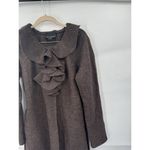 Cynthia Rowley Cynthia Rowley Wool Jacket Women Small Brown Ruffle Bohemian Academia Old Money Photo 8