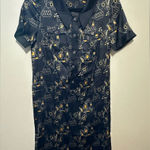 Original Penguin  Black and Gold Graphic Mini Dress Photo 0