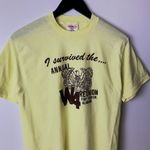 80s Vintage Fort Tucker Alabama Reunion T Shirt USA Single Stitch Yellow Medium Size L Photo 10