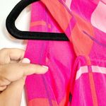 See By Chloe  Pink Plaid Silk Tie Front Tunic Dress Photo 6