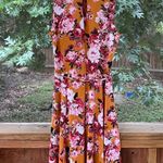 Superfoxx Yellow, Pink And White Floral Sleeveless Midi Dress Size S. NEW Photo 1