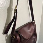 Vintage Stone Mountain Leather Handbag Dark Brown Photo 4