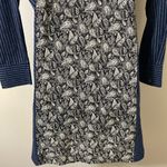 Paparazzi Jean  Stripe navy blue button front dress size m Photo 5