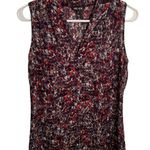 Nic+Zoe Split Neck Blouse Navy Multi Geometric XS Photo 0