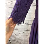 Women's Dainty Jewells Purple Lace Long Sleeve Modest Dress M Size M Photo 8