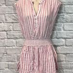 Rails Angelina Rose Stripe - Women’s XS Linen Blend Cap Sleeve Mini Dress Photo 3