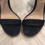 Stuart Weitzman Dark Blue Denim Wedge Sandals - Size 8 Photo 1