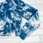 Balance Athletica Essence Cropped Tie Dye Sweatshirt S Blue Long Sleeve Logo Photo 6