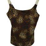 MiracleSuit  Tankini Leopard Swimsuit Top Padded Scoop Neck Beach Multicolor 12 Photo 0