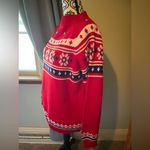 VTG 70s Fair Isle JC Penney Sweater, Size XL Acrylic Red, White & Navy Blue Red Photo 2