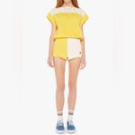 MOTHER THE SWIPER YOKE TEE 201 Yellow Size M Photo 9