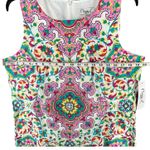 Maggy London  Shift Dress 16 White Pink Floral Mandala Sleeveless Euro Summer NEW Photo 7