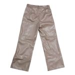 7 For All Mankind NWT  Vegan Faux Leather Pants Wide Leg Ankle High Rise Size L Photo 2
