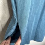 ZARA  denim collection floral embroidered & beaded cold shoulder dress size small Photo 10